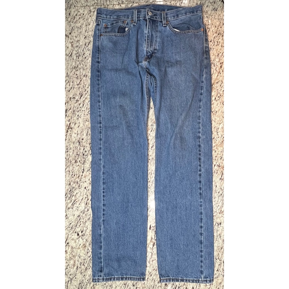 Levi Strauss 505 Jeans Mens 34x34 Medium Wash Straight Leg Denim Pants
